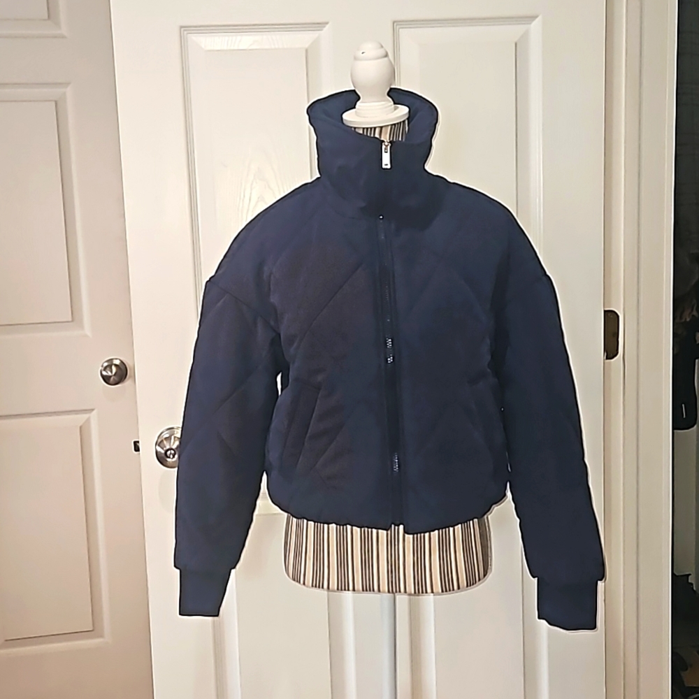 Mila&Tiff Women Thick Quilted Short Cropped Puffer Jacket Size M